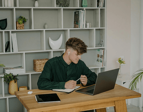 Professional working on digital transformation
