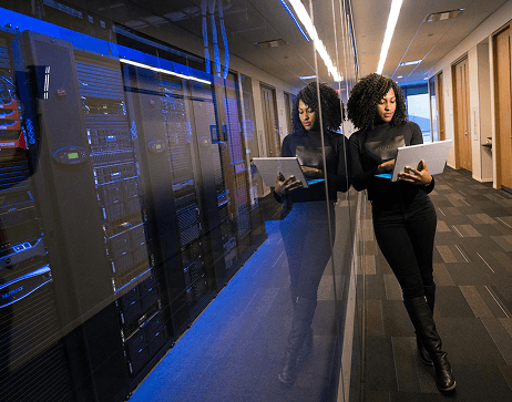 Professional working on digital transformation
